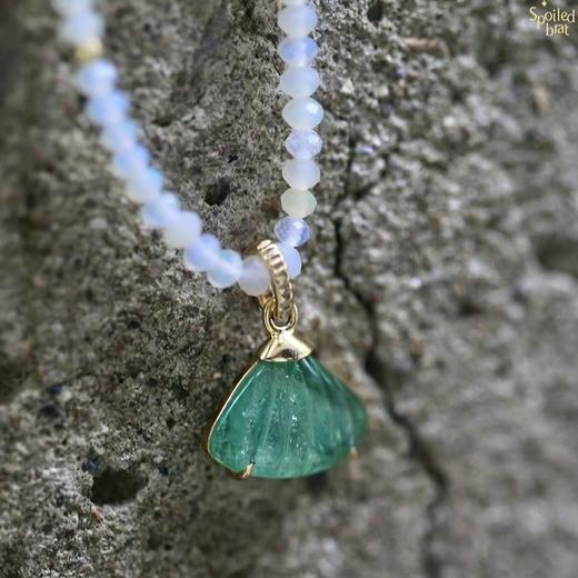 SpoiledBrat Jewelry18k金欧珀 西瓜碧玺 贝壳形状项链 商品图0