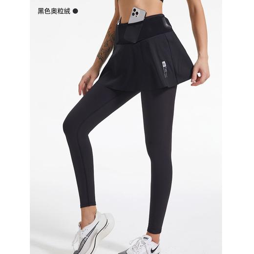 范斯蒂克厚绒保暖多口袋假两件运动裤高腰户外专业健身跑步女 商品图0