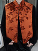 盛唐牡丹 |柿子红真丝漳绒对襟马甲 商品缩略图7