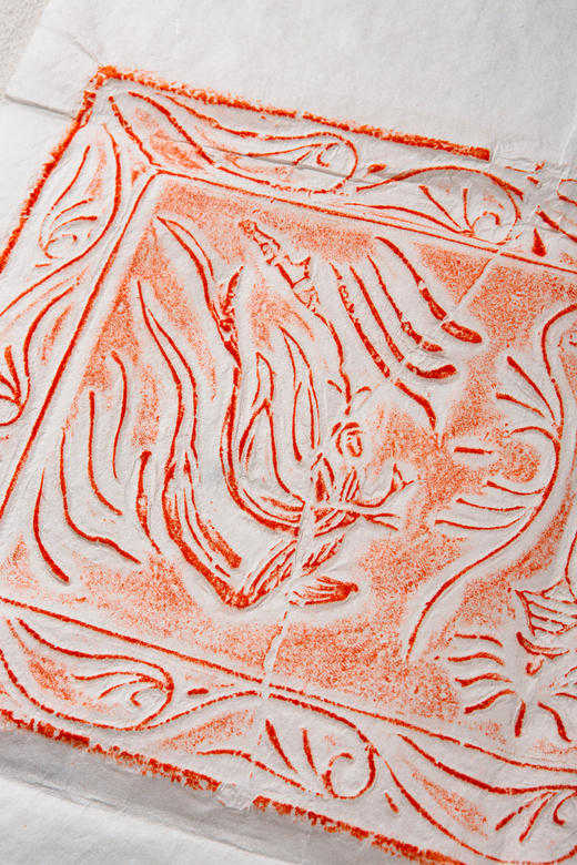 南北朝飞天砖拓 商品图2