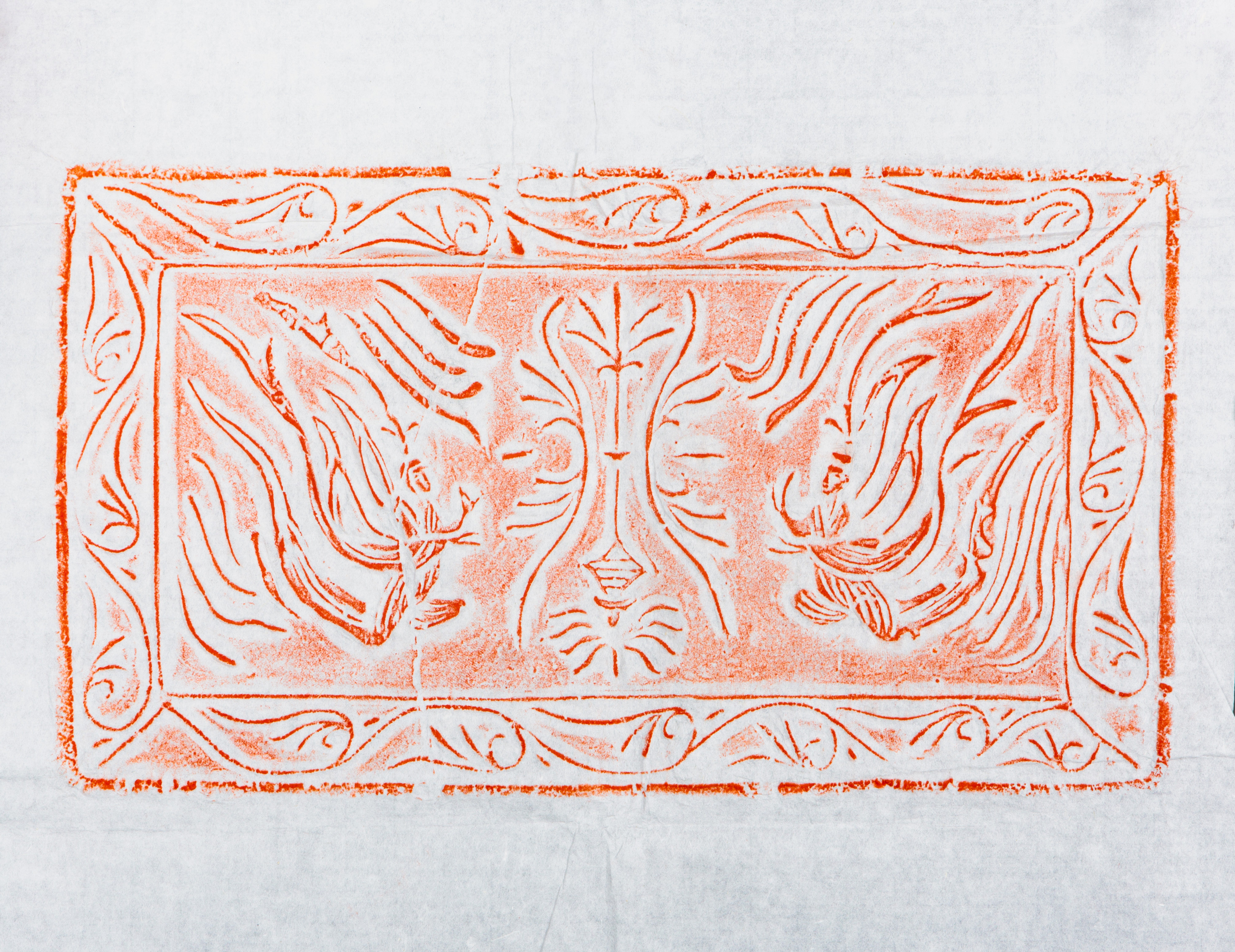 南北朝飞天砖拓