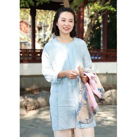 中长款衬衫（23810541-月白）