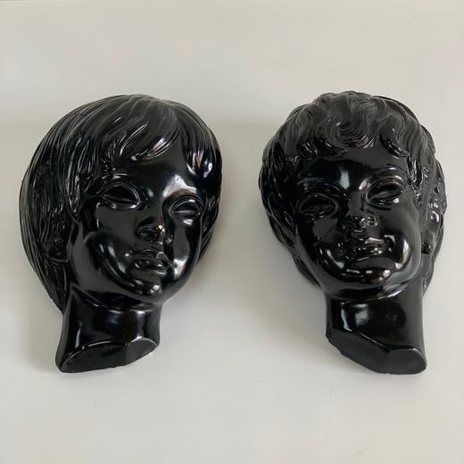 美国McM墙饰 男孩女孩石膏像一对 商品图1