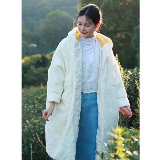 廓形连帽羽绒服（21803054B-凝脂） 商品图3