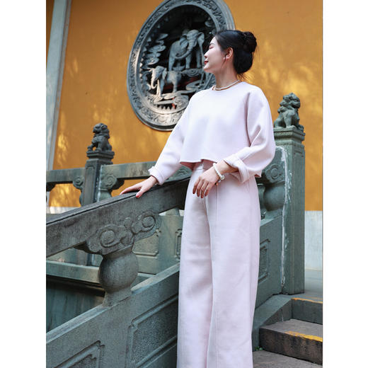 【线上专属】羊绒外套（23805693-粉米） 商品图4