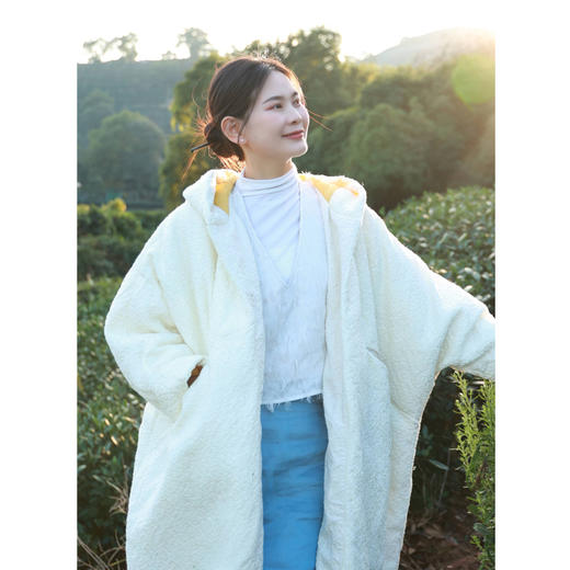 廓形连帽羽绒服（21803054B-凝脂） 商品图1