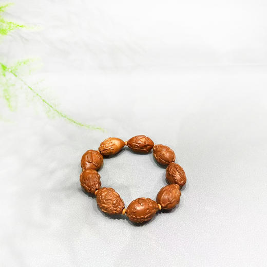 龙生九子°精雕橄榄核雕手串（裂） 商品图0