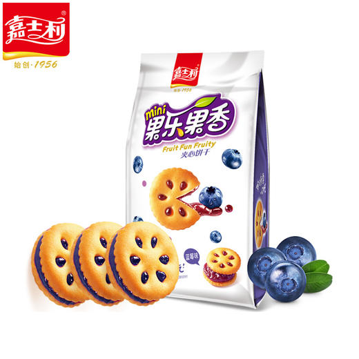 嘉士利果乐果香蓝莓味夹心饼干85克 商品图0