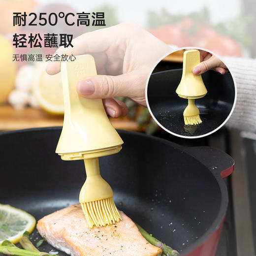 Zuutii油刷家用耐高温油瓶一体刷玻璃食品级厨房硅胶烧烤刷子油壶 商品图5