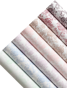 新款压纹浮雕木棉纸--玫瑰之恋（10张）