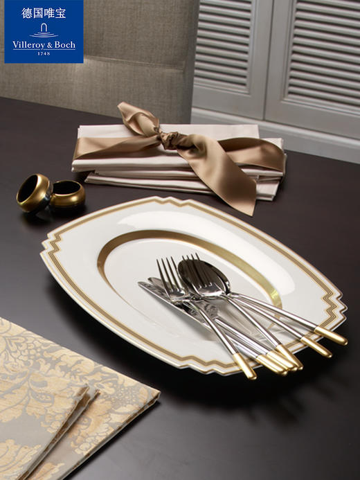 villeroyboch德国唯宝不锈钢勺子叉子刀甜品咖啡勺长柄家用艾拉金 商品图2