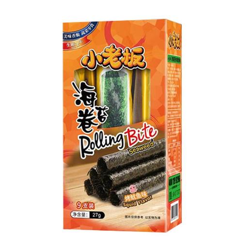 小老板烤海苔卷 原味/鱿鱼味/辣味/烧烤味 27g 商品图3
