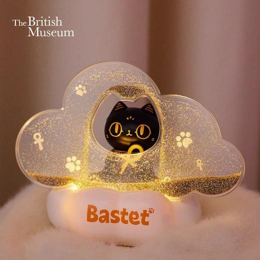 大英博物馆 盖亚·安德森猫和她的朋友们系列 萌猫云朵发光写字板流沙摆件 商品图0