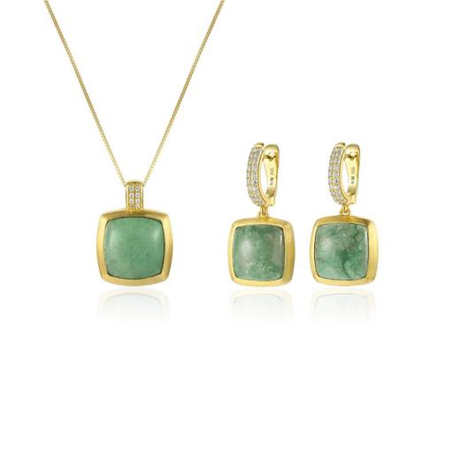 醍醐 思金拉措系列 方形松石项链 藏式气质饰品 925银 商品图4