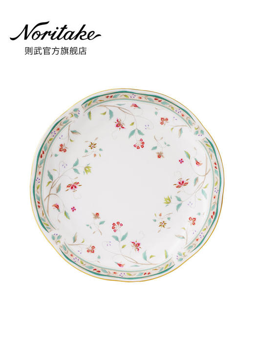 Noritake则武 HANASARASA花更纱日式小清新盘子点心盘餐盘平盘21cm 商品图2