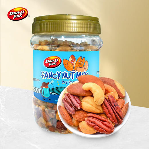 丹帝烘烤腰果/什锦果仁908g 原味/海盐味口感酥脆美味营养密封罐装 051437/051439/051440/052293 商品图1
