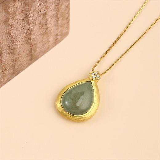 醍醐 思金拉措系列 水滴天然松石项链耳饰套装 藏式饰品 925银 商品图4