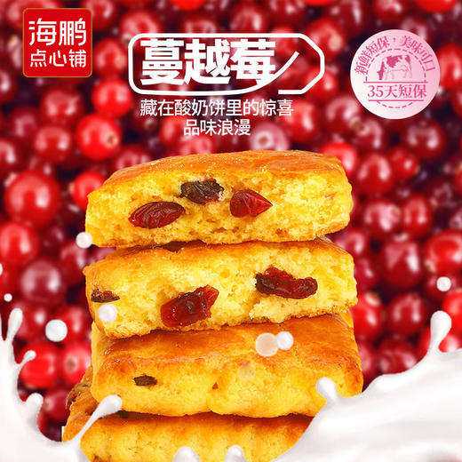 【店长推荐】海鹏伴手礼纯酸奶和面蔓越莓酸奶饼400g 商品图3