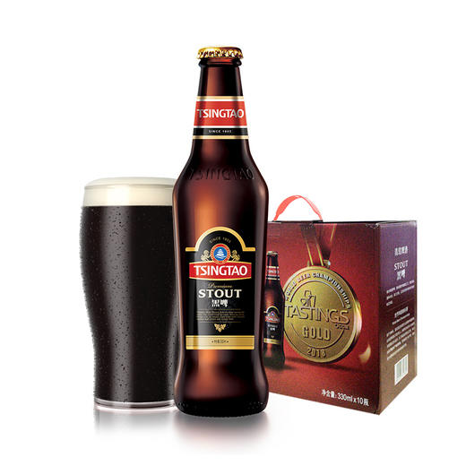 青岛啤酒黑啤18度330ml*10瓶/箱啤礼盒装 商品图3