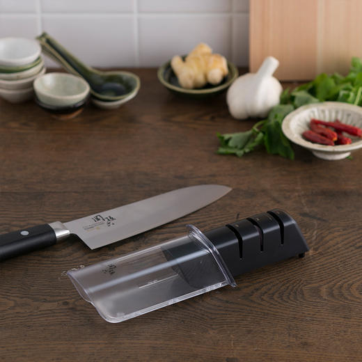 日本关孙六进口三刃磨刀器双面磨刃菜刀骨刀通用 商品图2