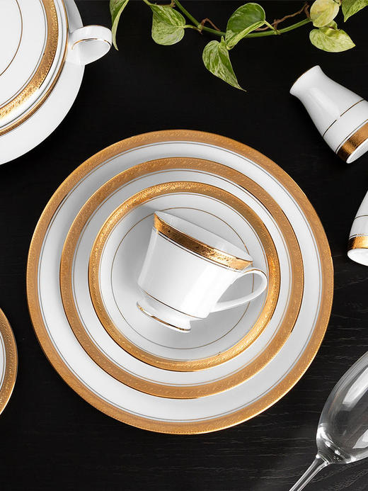 Noritake则武 CRESTWOOD中餐餐具西餐餐盘冷菜盘会所酒店高档套装鱼盘35cm 商品图2