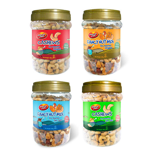 丹帝烘烤腰果/什锦果仁908g 原味/海盐味口感酥脆美味营养密封罐装 051437/051439/051440/052293 商品图0