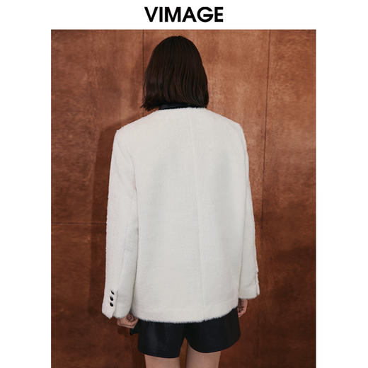 VIMAGE纬漫纪冬季新款毛呢大衣气质保暖羊毛外套V2014616 商品图4