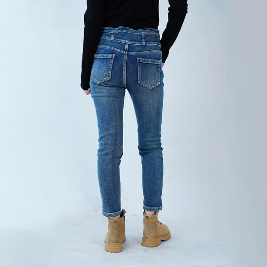 女装2022秋冬新品牛仔中腰小脚长裤 2204-82186358▲ 商品图2