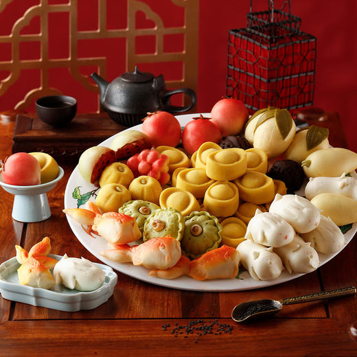 御茶膳房【天下一桃大礼担】老人生日祝寿庆寿寿桃传统手工艺寿礼 商品图3