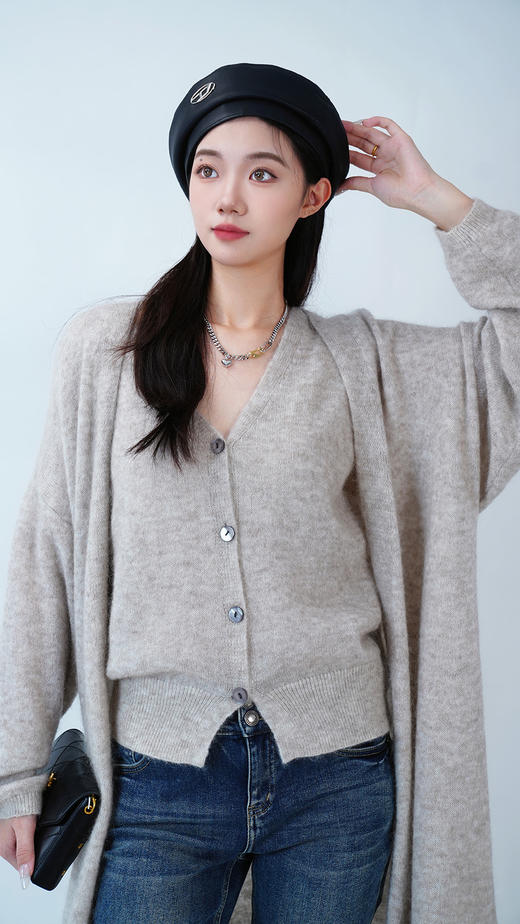 女装23原创设计精品山羊绒马甲外套两件套2243-36075▲ 商品图5