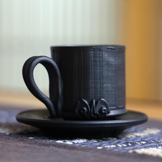 黑陶瓦猫手柄套杯 商品图0