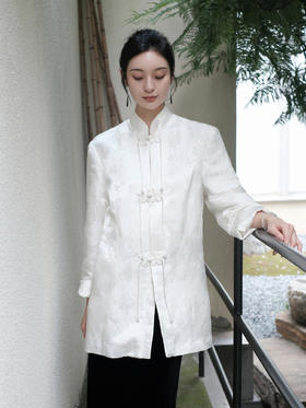 瑕疵|盛唐牡丹 |小立领盘扣新中式提花西装