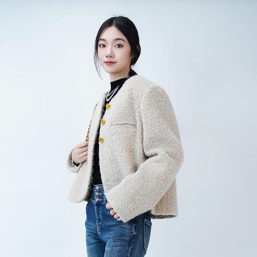 女装2024冬装高定系列羊驼毛外套 2205-82190379▲ 商品图2