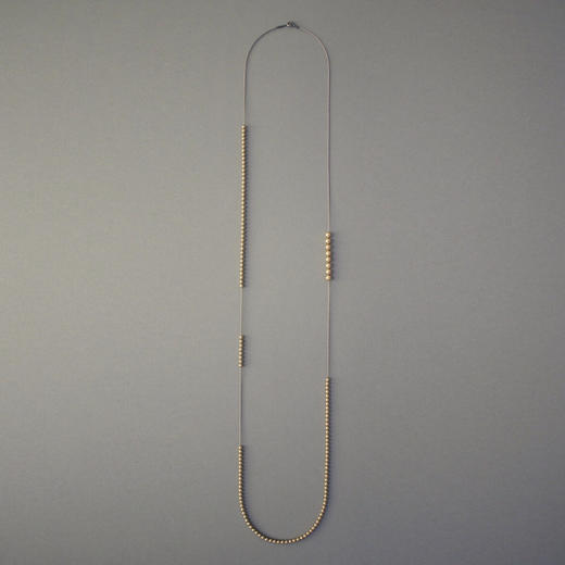 订购8周到｜Naoko Ogawa-Some Interruptions-多次消失 珍珠 长项链（亮金色）［日本设计师］ 商品图0