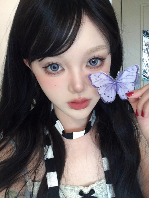 4Youthcon旗下 ·精灵棕褐&精灵灰紫｜14.2mm白狮参考着色中大直径｜韩产年抛  2片 商品图5