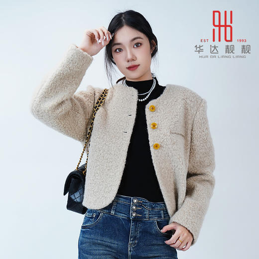 女装2024冬装高定系列羊驼毛外套 2205-82190379▲ 商品图0