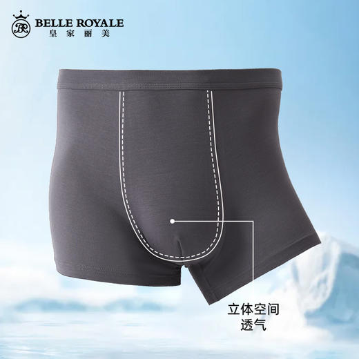 新款纯色柔软内裤男士平角裤透气裤衩DKN1206 商品图0