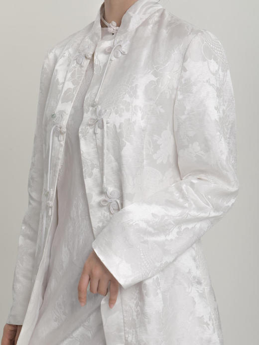 瑕疵|盛唐牡丹 |小立领盘扣新中式提花西装 商品图7