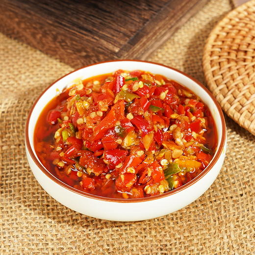 湘集3号彩椒酱升级版三色辣椒酱中辣微辣拌饭炒菜蒸煮调味剁辣椒 商品图2