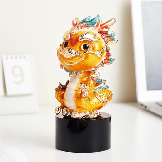 E-NSM-H0457/0458 祥龙纳福珐琅彩摆件 诺诗曼 金色/红色 商品图1