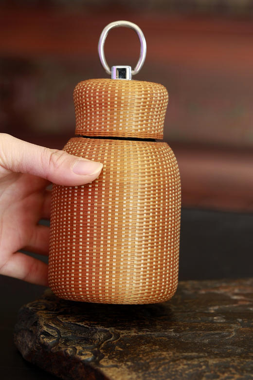 280ml 全包手雷杯保温杯（精编竹丝） 商品图2