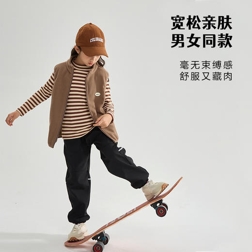 【2025反季特价清仓】龙之涵 亲子款“小暖炉”加厚复合双面绒马甲 秋冬新款中大童加绒保暖马甲 婴幼儿A类标准 商品图3