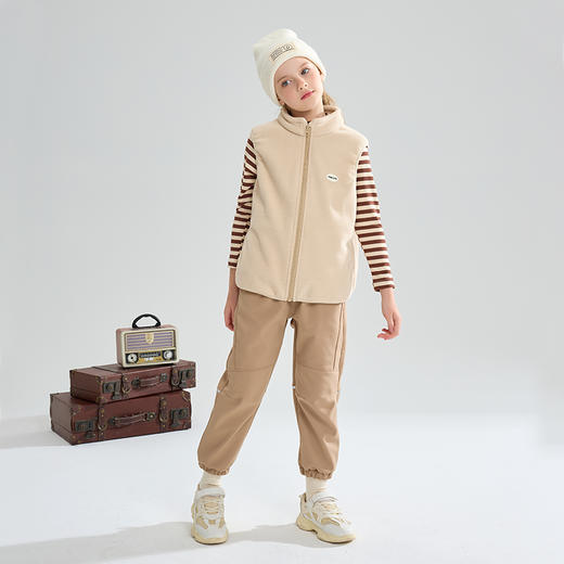 【2025反季特价清仓】龙之涵 亲子款“小暖炉”加厚复合双面绒马甲 秋冬新款中大童加绒保暖马甲 婴幼儿A类标准 商品图8