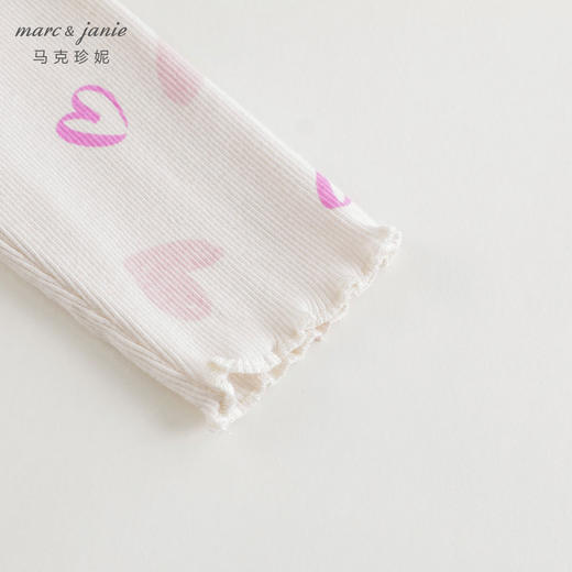 马克珍妮女童无感印花T恤儿童弹力针织长袖T恤上衣春装新品240091 商品图4