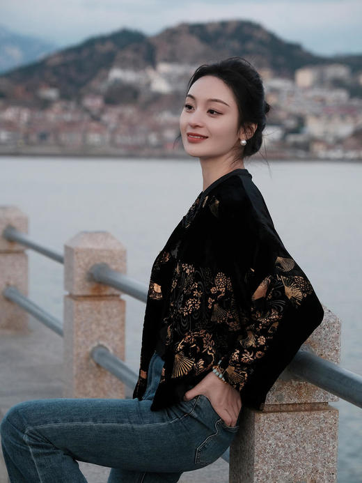 盛唐牡丹 |真丝丝绒烫银外套(三色可选） 商品图10