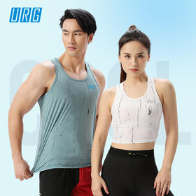 URG汗速跑步冰丝凉感背心Run Singlet跑马拉松比赛春夏秋季越野跑步耐力跑训练慢跑健身徒步运动