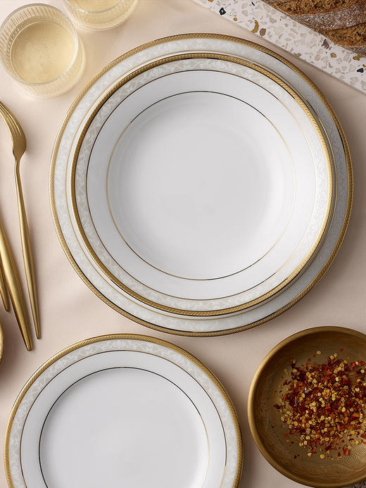 Noritake则武 BRUNSWICK日式田园风中餐餐具套装家用盘子6人份组 商品图4