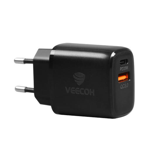 VEECOH PD20W快充充电器 VE-AC2101 PD20W+USB口手机充电器 商品图5