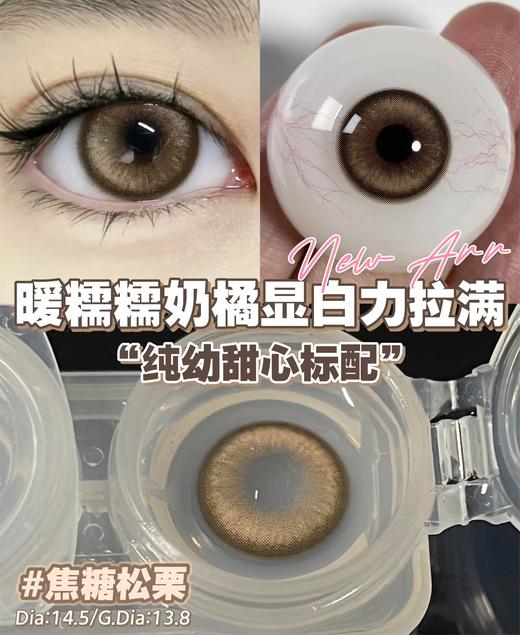 Doragina年抛·焦糖松栗·14.5mm中大着色·韩产2片 商品图4