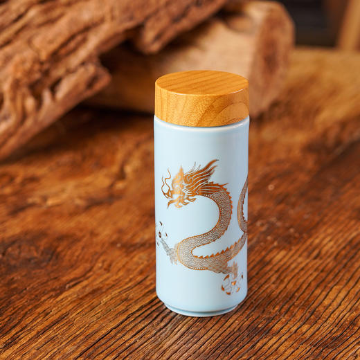 鸿运金龙随身杯双层330ml 商品图2